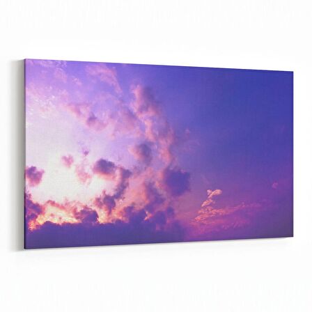 Olla 15659Y Gökyüzü Bulut Görseli  Yatay Kanvas Tablo (Ölçü: 150X100)