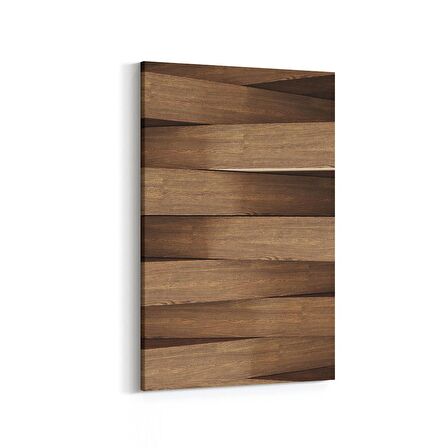 Olla 12028D Ahşap Desen Görseli Dikey Kanvas Tablo (Ölçü: 70X105)