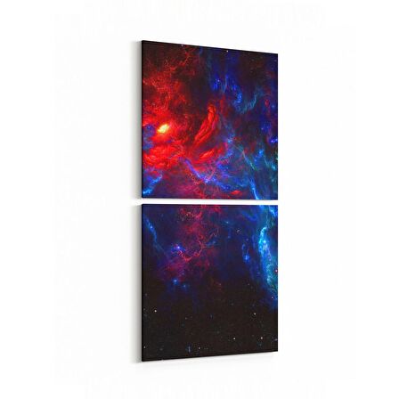 Olla 10306K2D Abstract Görsel Kare 2'li Dikey Kanvas Tablo (Ölçü: 30X65)