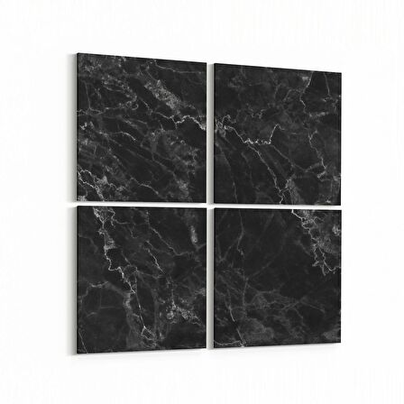 Olla 16700K4 Mermer Desen Görsel Kare 4'lü Kanvas Tablo (Ölçü: 145X145)