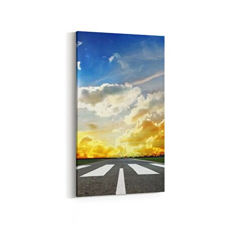 Olla 16124DD Günbatımı Görseli Dikey Dar Kanvas Tablo (Ölçü: 40X80)