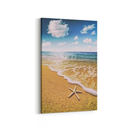 Olla 16528D Kumsal / Sahil Görseli Dikey Kanvas Tablo (Ölçü: 60X90)