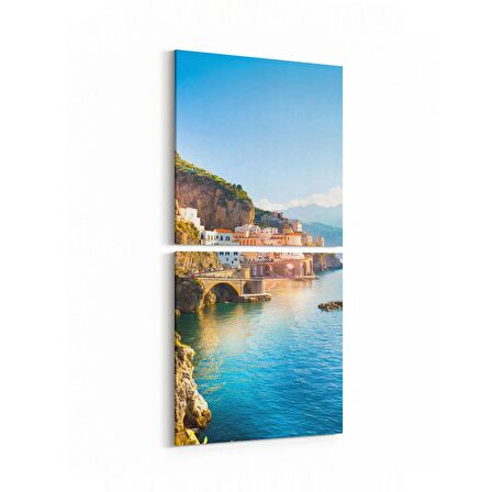 Olla 14415K2D Doğa / Manzara Görseli Kare 2'li Dikey Kanvas Tablo (Ölçü: 30X65)