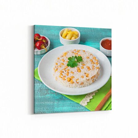 Olla 15098K Gıda Görseli Kare Kanvas Tablo (Ölçü: 25X25)