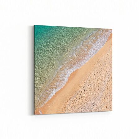 Olla 16428K Kumsal / Sahil Görseli Kare Kanvas Tablo (Ölçü: 25X25)