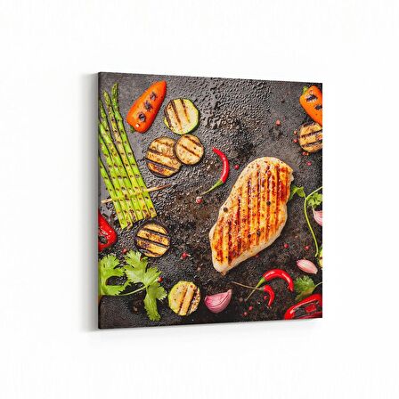 Olla 15281K Gıda Görseli Kare Kanvas Tablo (Ölçü: 30X30)