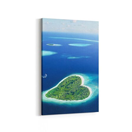 Olla 16396D Kumsal / Sahil Görseli Dikey Kanvas Tablo (Ölçü: 80X120)