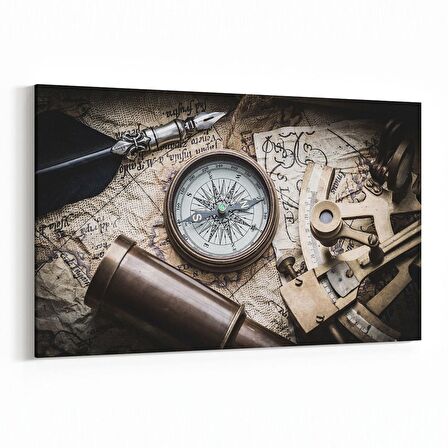 Olla 16183Y Harita Görseli Yatay Kanvas Tablo (Ölçü: 30X20)