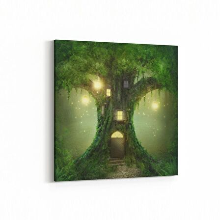Olla 13557K Doğa / Manzara Görseli Kare Kanvas Tablo (Ölçü: 25X25)
