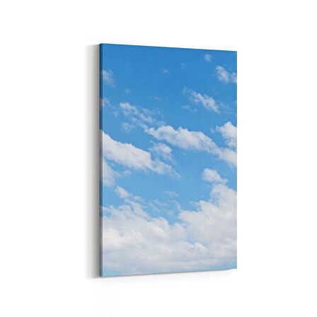 Olla 15413D Gökyüzü Bulut Görseli  Dikey Kanvas Tablo (Ölçü: 40X60)