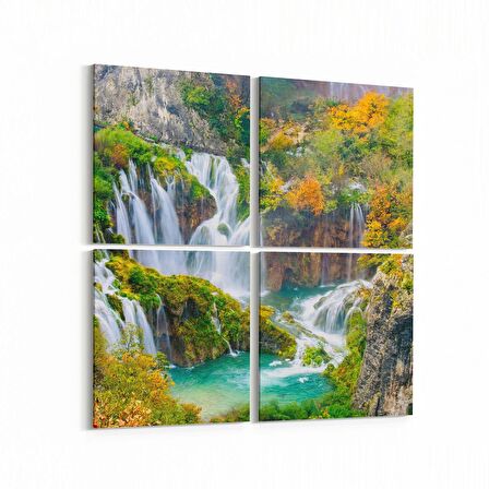 Olla 13955K4 Doğa / Manzara Görseli Kare 4'lü Kanvas Tablo (Ölçü: 65X65)