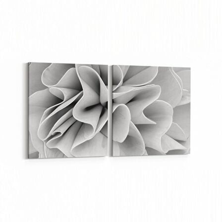 Olla 10199K2Y Abstract Görsel Kare 2'li Yatay Kanvas Tablo (Ölçü: 105X50)