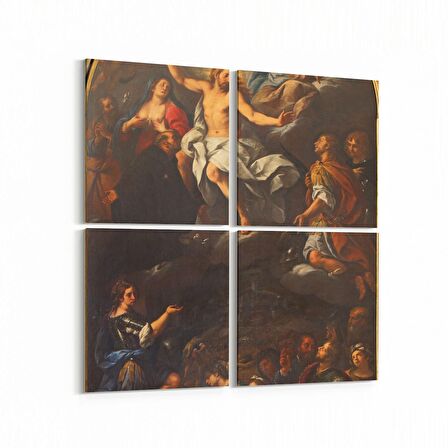 Olla 16276K4 Heykel / Sanat Görseli Kare 4'lü Kanvas Tablo (Ölçü: 65X65)