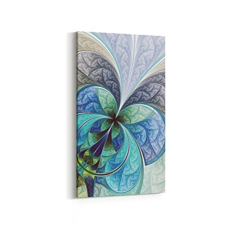 Olla 10077DD Abstract Görsel Dikey Dar Kanvas Tablo (Ölçü: 40X80)