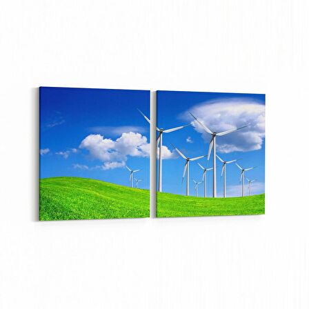 Olla 14245K2Y Doğa / Manzara Görseli Kare 2'li Yatay Kanvas Tablo (Ölçü: 125X60)