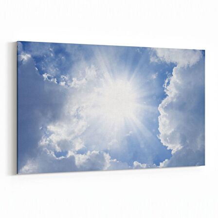 Olla 15390Y Gökyüzü Bulut Görseli  Yatay Kanvas Tablo (Ölçü: 120X80)
