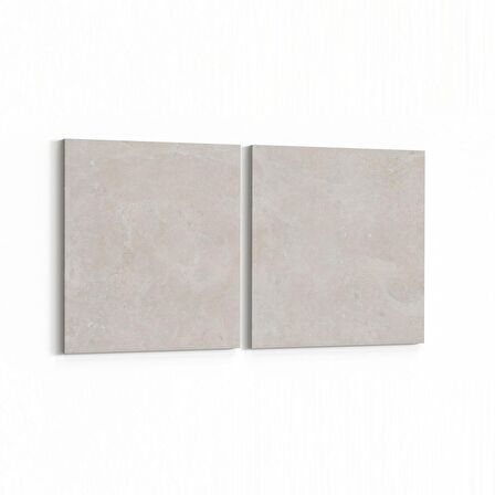 Olla 16702K2Y Mermer Desen Görsel Kare 2'li Yatay Kanvas Tablo (Ölçü: 85X40)