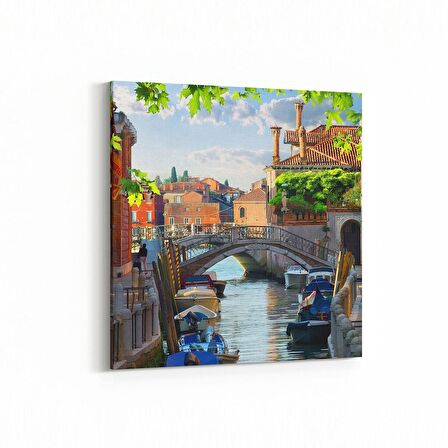 Olla 18741K Yapı Görseli Kare Kanvas Tablo (Ölçü: 25X25)