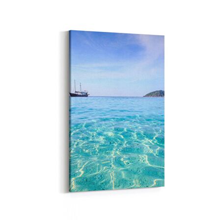 Olla 16442D Kumsal / Sahil Görseli Dikey Kanvas Tablo (Ölçü: 100X150)