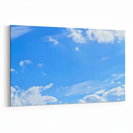 Olla 15725Y Gökyüzü Bulut Görseli  Yatay Kanvas Tablo (Ölçü: 90X60)