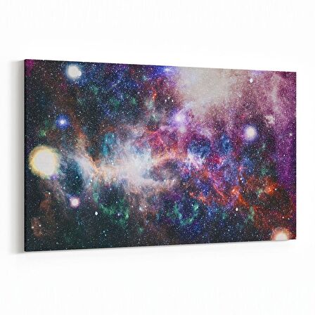 Olla 14864Y Gece Gökyüzü Görseli Yatay Kanvas Tablo (Ölçü: 120X80)