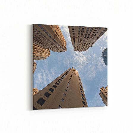 Olla 18967K Yapı Görseli Kare Kanvas Tablo (Ölçü: 25X25)