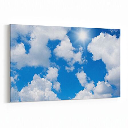 Olla 15586Y Gökyüzü Bulut Görseli  Yatay Kanvas Tablo (Ölçü: 45X30)