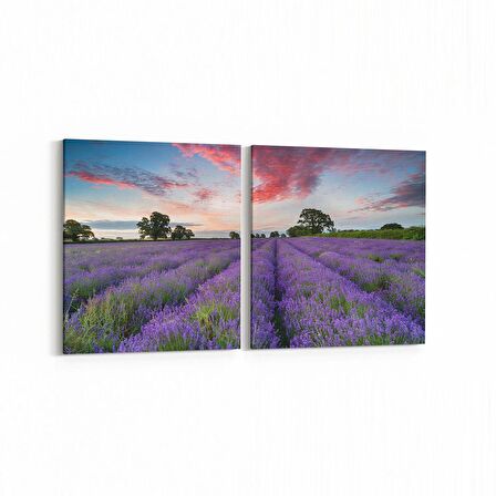 Olla 14109K2Y Doğa / Manzara Görseli Kare 2'li Yatay Kanvas Tablo (Ölçü: 85X40)