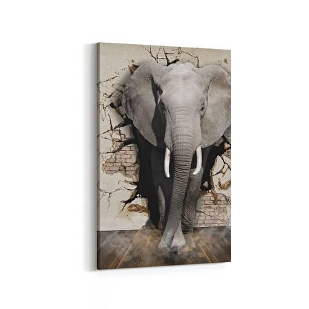 Olla 12497D Hayvanlar Alemi Görseli Dikey Kanvas Tablo (Ölçü: 20X30)