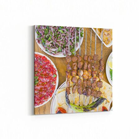 Olla 15289K Gıda Görseli Kare Kanvas Tablo (Ölçü: 25X25)