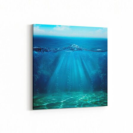 Olla 12878K Deniz / Okyanus Görseli Kare Kanvas Tablo (Ölçü: 25X25)