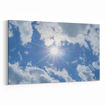Olla 15569Y Gökyüzü Bulut Görseli  Yatay Kanvas Tablo (Ölçü: 45X30)