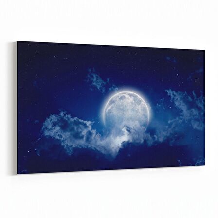 Olla 14663Y Gece Gökyüzü Görseli Yatay Kanvas Tablo (Ölçü: 45X30)