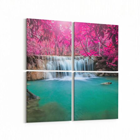 Olla 13751K4 Doğa / Manzara Görseli Kare 4'lü Kanvas Tablo (Ölçü: 65X65)
