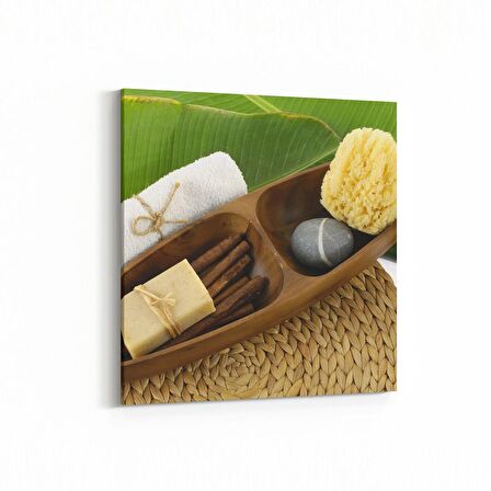 Olla 17087K Spa / Masaj Görseli Kare Kanvas Tablo (Ölçü: 50X50)