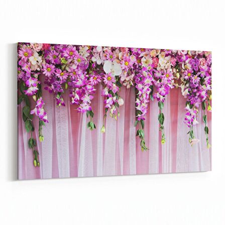Olla 11574Y Çiçek Görseli Yatay Kanvas Tablo (Ölçü: 45X30)