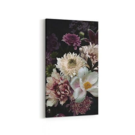 Olla 11768DD Çiçek Görseli Dikey Dar Kanvas Tablo (Ölçü: 30X60)