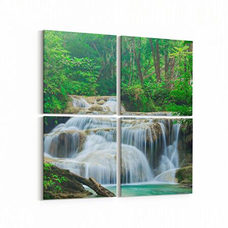 Olla 13699K4 Doğa / Manzara Görseli Kare 4'lü Kanvas Tablo (Ölçü: 125X125)
