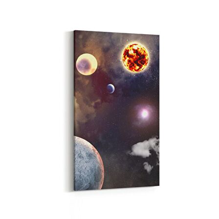 Olla 17619DD Uzay Görseli Dikey Dar Kanvas Tablo (Ölçü: 40X80)