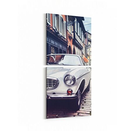 Olla 12277K2D Araç Görseli Kare 2'li Dikey Kanvas Tablo (Ölçü: 30X65)