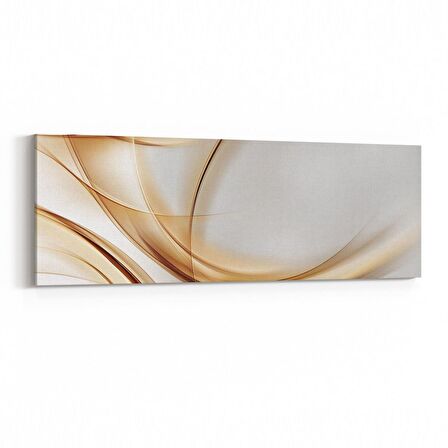 Olla 10149YI Abstract Görsel Yatay İnce Kanvas Tablo (Ölçü: 90X30)