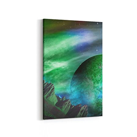 Olla 17633D Uzay Görseli Dikey Kanvas Tablo (Ölçü: 100X150)