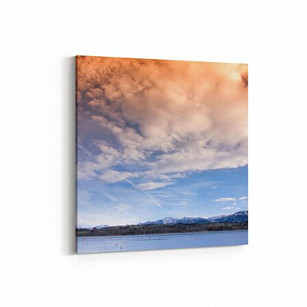 Olla 16482K Kumsal / Sahil Görseli Kare Kanvas Tablo (Ölçü: 30X30)