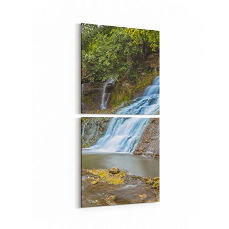 Olla 14151K2D Doğa / Manzara Görseli Kare 2'li Dikey Kanvas Tablo (Ölçü: 30X65)
