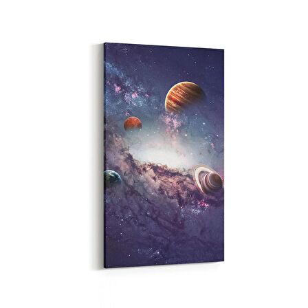 Olla 17656DD Uzay Görseli Dikey Dar Kanvas Tablo (Ölçü: 30X60)