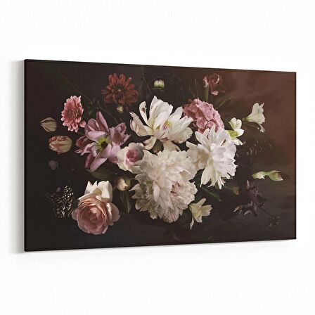 Olla 11764Y Çiçek Görseli Yatay Kanvas Tablo (Ölçü: 120X80)