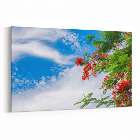 Olla 10877Y Ağaç Görseli Yatay Kanvas Tablo (Ölçü: 45X30)