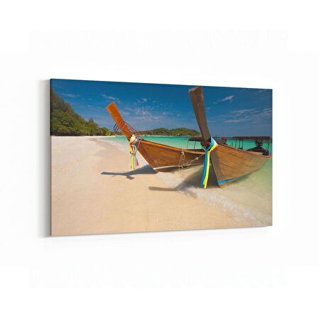 Olla 16610Y Kumsal / Sahil Görseli Yatay Kanvas Tablo (Ölçü: 45X30)