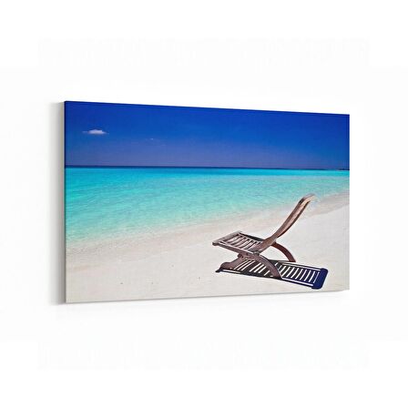 Olla 16409Y Kumsal / Sahil Görseli Yatay Kanvas Tablo (Ölçü: 70X50)