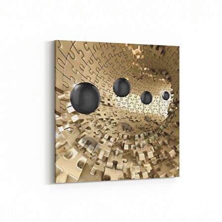 Olla 10427K Abstract Tünel Görsel Kare Kanvas Tablo (Ölçü: 25X25)
